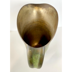 ANTICA BROCCA VERSATOIO  Art Decò  Accet.ni Bologna BRONZO PATINA ANNI '30