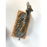 ANTICA SCULTURA BRONZO LEVRIERO BORZOI FIGURA ANIMALE CANE 17cm/h BASE MARMO XX