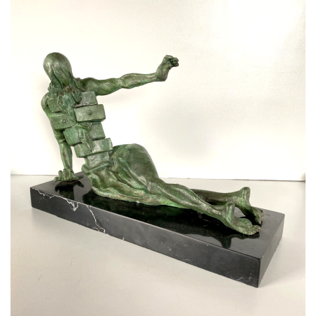 SCULTURA BRONZO "Le Cabinet Antropomorphique" SALVATOR DALI' SURREALISMO RIPROD.