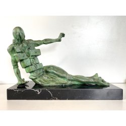 SCULTURA BRONZO "Le Cabinet Antropomorphique" SALVATOR DALI' SURREALISMO RIPROD.