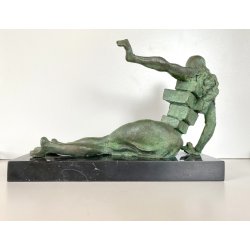 SCULTURA BRONZO "Le Cabinet Antropomorphique" SALVATOR DALI' SURREALISMO RIPROD.