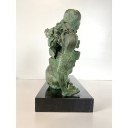SCULTURA BRONZO "Le Cabinet Antropomorphique" SALVATOR DALI' SURREALISMO RIPROD.