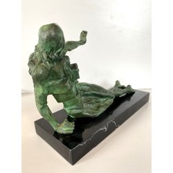 SCULTURA BRONZO "Le Cabinet Antropomorphique" SALVATOR DALI' SURREALISMO RIPROD.