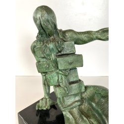 SCULTURA BRONZO "Le Cabinet Antropomorphique" SALVATOR DALI' SURREALISMO RIPROD.