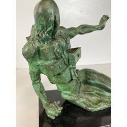 SCULTURA BRONZO "Le Cabinet Antropomorphique" SALVATOR DALI' SURREALISMO RIPROD.