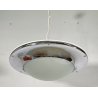 LAMPADARIO DESIGN UFO METALLO VETRO PENDENTE SOSPENSIONE 1970 LAMPADA SOFFITTO