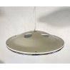 LAMPADARIO DESIGN UFO METALLO VETRO PENDENTE SOSPENSIONE 1970 LAMPADA SOFFITTO