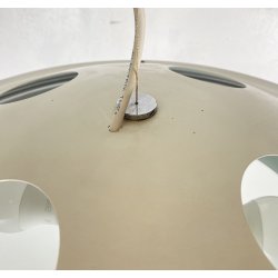 LAMPADARIO DESIGN UFO METALLO VETRO PENDENTE SOSPENSIONE 1970 LAMPADA SOFFITTO