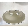 LAMPADARIO DESIGN UFO METALLO VETRO PENDENTE SOSPENSIONE 1970 LAMPADA SOFFITTO