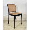 SEDIA VINTAGE STILE THONET modello 811 PAGLIA VIENNA LEGNO LACCATO NERO