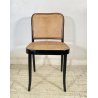 SEDIA VINTAGE STILE THONET modello 811 PAGLIA VIENNA LEGNO LACCATO NERO
