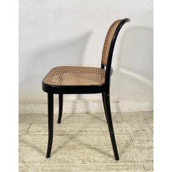 SEDIA VINTAGE STILE THONET modello 811 PAGLIA VIENNA LEGNO LACCATO NERO