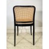 SEDIA VINTAGE STILE THONET modello 811 PAGLIA VIENNA LEGNO LACCATO NERO