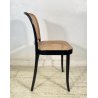 SEDIA VINTAGE STILE THONET modello 811 PAGLIA VIENNA LEGNO LACCATO NERO