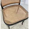 SEDIA VINTAGE STILE THONET modello 811 PAGLIA VIENNA LEGNO LACCATO NERO