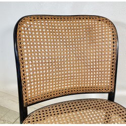 SEDIA VINTAGE STILE THONET modello 811 PAGLIA VIENNA LEGNO LACCATO NERO