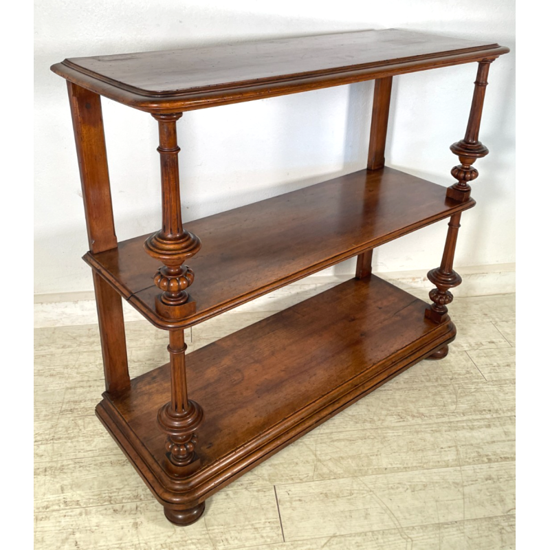 ANTICA ETAGERE legno noce EPOCA '800 MOBILE libreria ALZATA mensola consolle