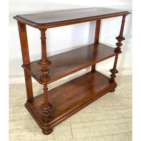 ANTICA ETAGERE legno noce EPOCA '800 MOBILE libreria ALZATA mensola consolle