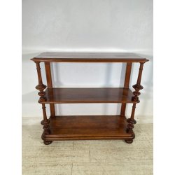 ANTICA ETAGERE legno noce EPOCA '800 MOBILE libreria ALZATA mensola consolle
