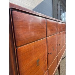 GRANDE CREDENZA VINTAGE ANNI 60 PAOLO BUFFA 5 ANTE SIDEBOARD CABINET INTARSIATA
