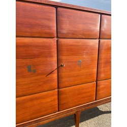 GRANDE CREDENZA VINTAGE ANNI 60 PAOLO BUFFA 5 ANTE SIDEBOARD CABINET INTARSIATA