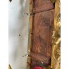 ANTICA CONSOLLE BAROCCA EPOCA 800 LEGNO SCOLPITO FOGLIA ORO STOFFA ROSSA ENTRATA