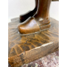 ANTICA SCULTURA LEGNO Aurelio Bossi FIGURA DONNA PORTATRICE D'ACQUA PRIMO '900