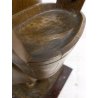 ANTICA SCULTURA LEGNO Aurelio Bossi FIGURA DONNA PORTATRICE D'ACQUA PRIMO '900