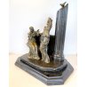 SCULTURA NEOCLASSICA BRONZO FIRMATA "Milo" SCENA FIGURE FEMMINILI PARIS '900