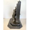 SCULTURA NEOCLASSICA BRONZO FIRMATA "Milo" SCENA FIGURE FEMMINILI PARIS '900