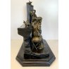 SCULTURA NEOCLASSICA BRONZO FIRMATA "Milo" SCENA FIGURE FEMMINILI PARIS '900