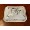 GRANDE antica BURRIERA MEHUN porcellana ceramica FRANCE decoro fiori bordo oro