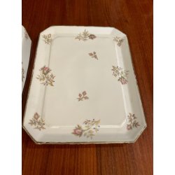 GRANDE antica BURRIERA MEHUN porcellana ceramica FRANCE decoro fiori bordo oro