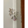 GRANDE antica BURRIERA MEHUN porcellana ceramica FRANCE decoro fiori bordo oro