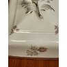 GRANDE antica BURRIERA MEHUN porcellana ceramica FRANCE decoro fiori bordo oro