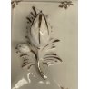 GRANDE antica BURRIERA MEHUN porcellana ceramica FRANCE decoro fiori bordo oro