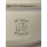 GRANDE antica BURRIERA MEHUN porcellana ceramica FRANCE decoro fiori bordo oro