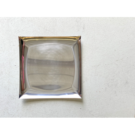 VASSOIO VINTAGE Sambonet MOD "Lucy" LINEA "Q" ACCIAIO INOX FORMA FLUIDA 30x30 cm