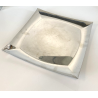 VASSOIO VINTAGE Sambonet MOD "Lucy" LINEA "Q" ACCIAIO INOX FORMA FLUIDA 30x30 cm