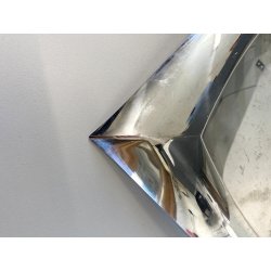 VASSOIO VINTAGE Sambonet MOD "Lucy" LINEA "Q" ACCIAIO INOX FORMA FLUIDA 30x30 cm