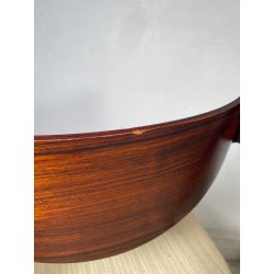 LOTTO 4 SEDIE VINTAGE 1960 ITALY LEGNO PALISSANDRO CURVATO SEDUTA STOFFA BEIGE