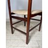 LOTTO 4 SEDIE VINTAGE 1960 ITALY LEGNO PALISSANDRO CURVATO SEDUTA STOFFA BEIGE