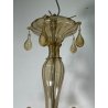 ANTICO LAMPADARIO VETRO MURANO fumè Attr. Vittorio Zecchin VINTAGE 1950 5 LUCI