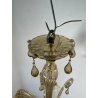 ANTICO LAMPADARIO VETRO MURANO fumè Attr. Vittorio Zecchin VINTAGE 1950 5 LUCI