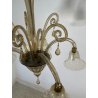 ANTICO LAMPADARIO VETRO MURANO fumè Attr. Vittorio Zecchin VINTAGE 1950 5 LUCI