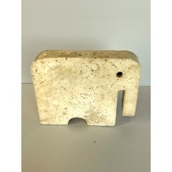 OROGINALE SCULTURA ELEFANTE Fratelli MANNELLI travertino RAMPOLANO firmata SIGNA