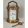 ANTICO OROLOGIO 8 giorni OFFICIER Matthew Norman Sveglia VINTAGE Travel Clock