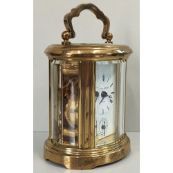 ANTICO OROLOGIO 8 giorni OFFICIER Matthew Norman Sveglia VINTAGE Travel Clock