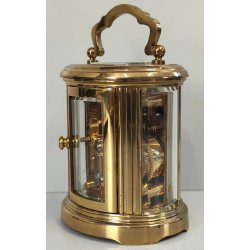 ANTICO OROLOGIO 8 giorni OFFICIER Matthew Norman Sveglia VINTAGE Travel Clock