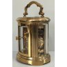 ANTICO OROLOGIO 8 giorni OFFICIER Matthew Norman Sveglia VINTAGE Travel Clock